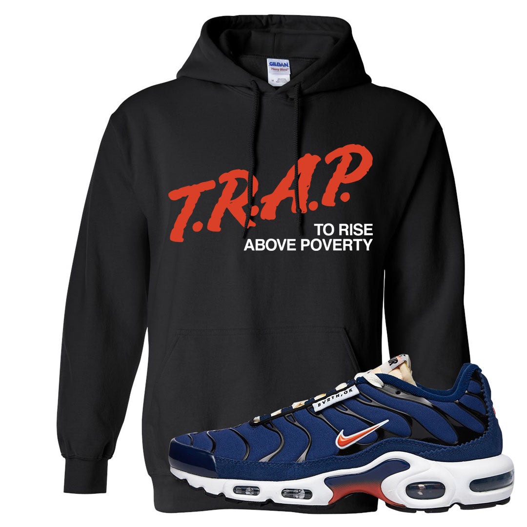 Obsidian AMRC Pluses Hoodie | Trap To Rise Above Poverty, Black