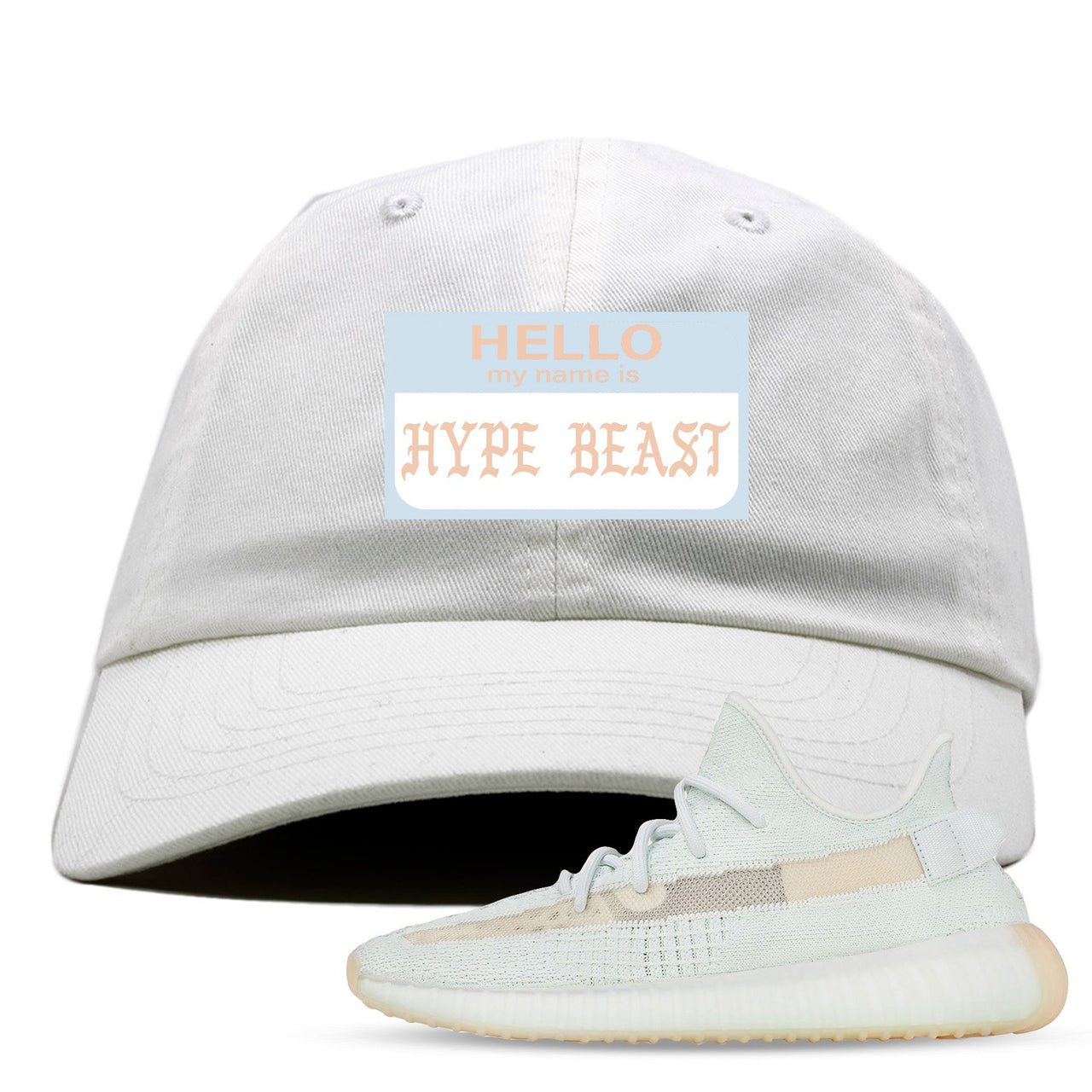 Hyperspace 350s Dad Hat | Hello My Name Is Hype Beast Pablo, White