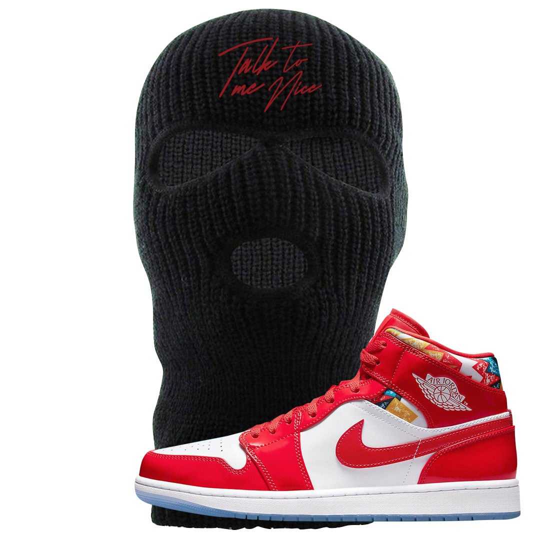 Barcelona Sweater Mid 1s Ski Mask | Talk To Me Nice, Black