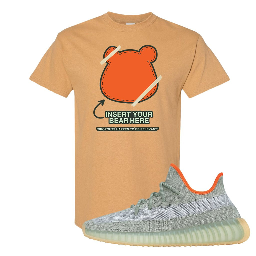 Yeezy 350 V2 Desert Sage Sneaker T Shirt |Insert Your Bear Here | Old Gold