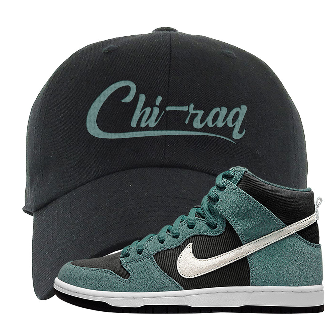 Green Suede High Dunks Dad Hat | Chiraq, Black