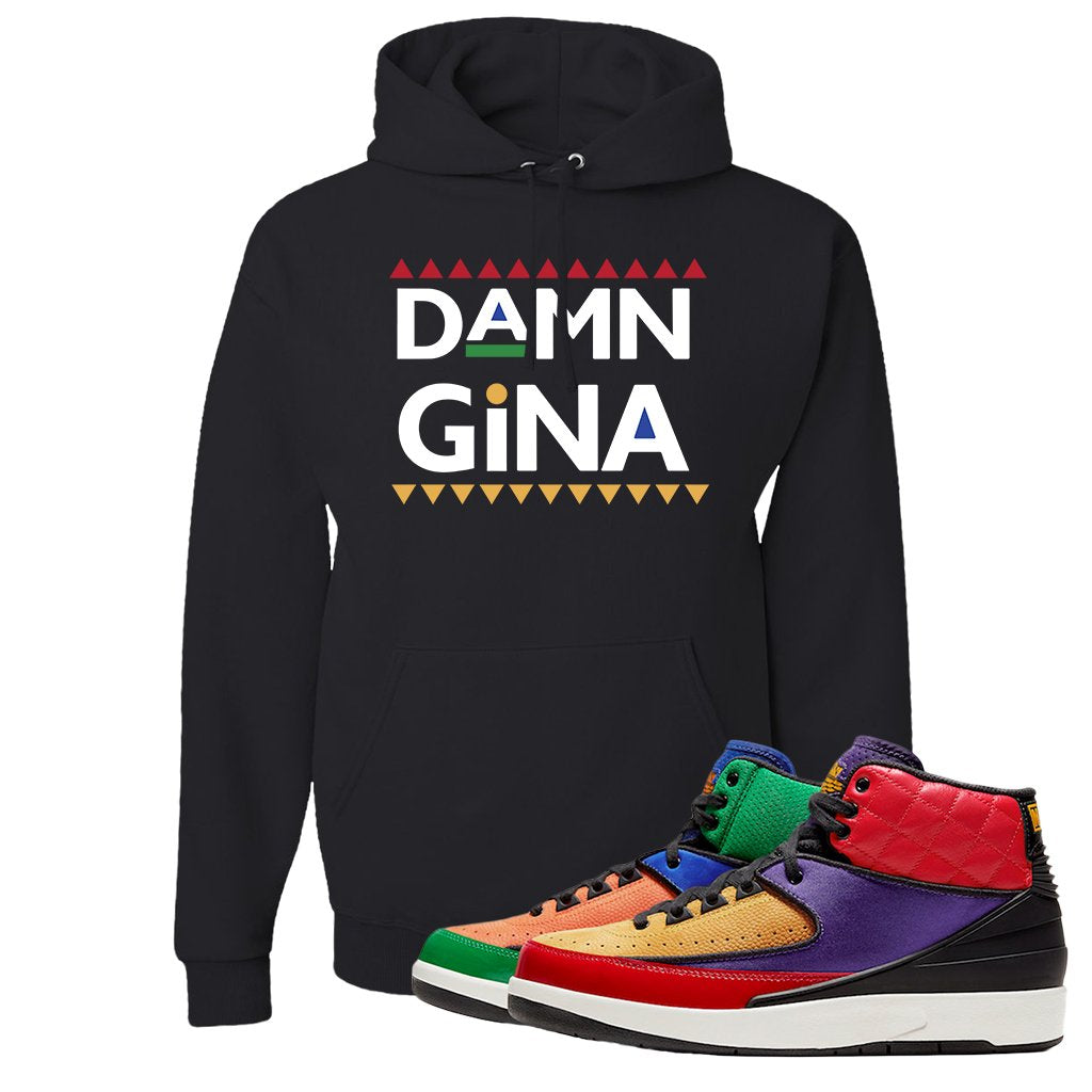 WMNS Multicolor Sneaker Black Pullover Hoodie | Hoodie to match Nike 2 WMNS Multicolor Shoes | Damn Gina