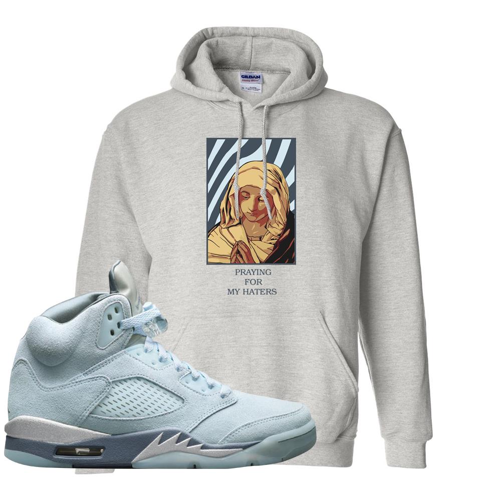 Blue Bird 5s Hoodie | God Told Me, Ash