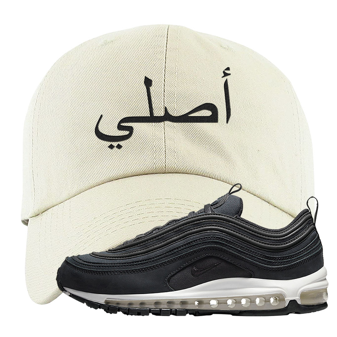 Black Off Noir 97s Dad Hat | Original Arabic, White