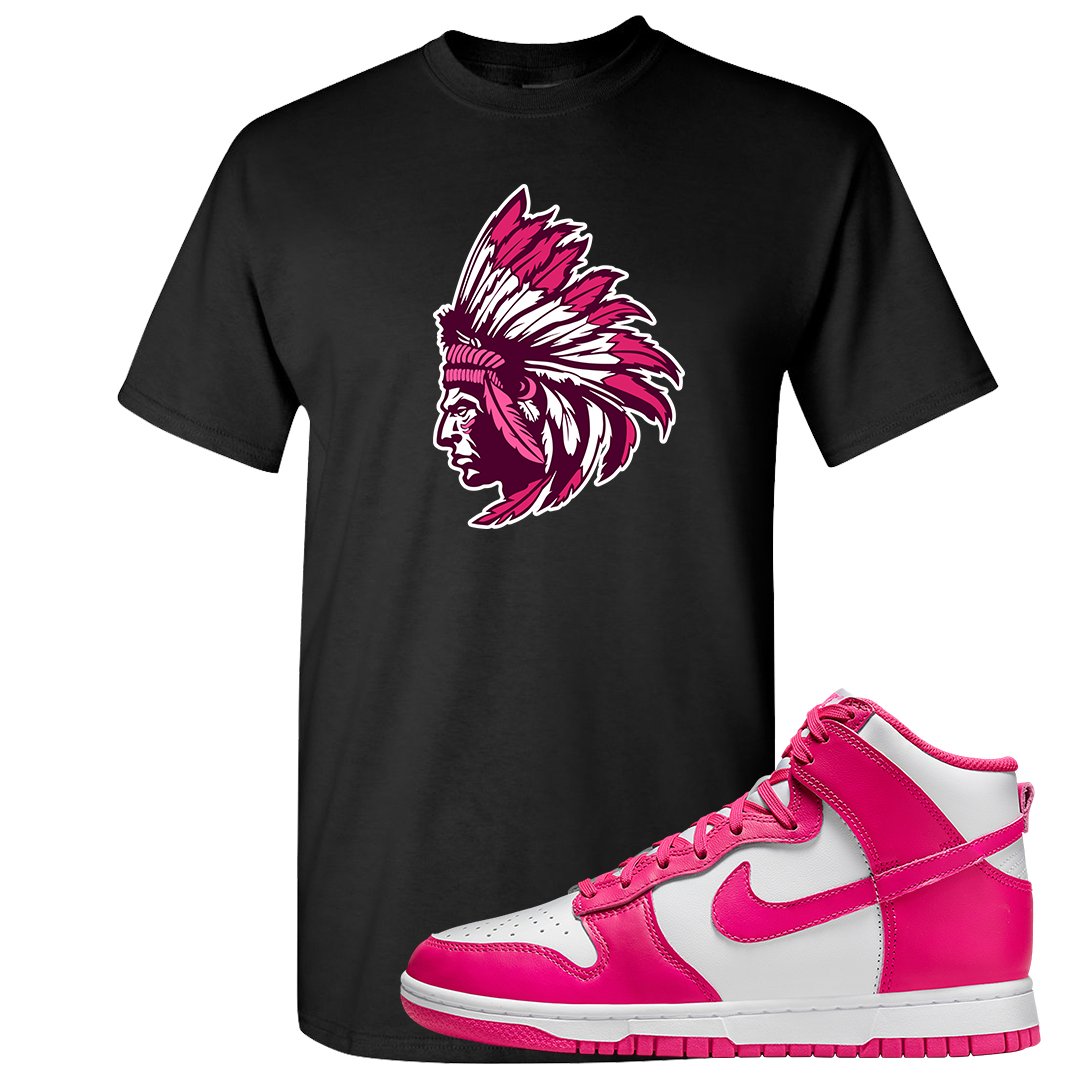 Pink Prime High Dunks T Shirt | Indian Chief, Black