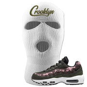 Olive Pink Camo 95s Ski Mask | Crooklyn, White