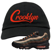 Dark Army Orange Blaze 95s Dad Hat | Crooklyn, Black