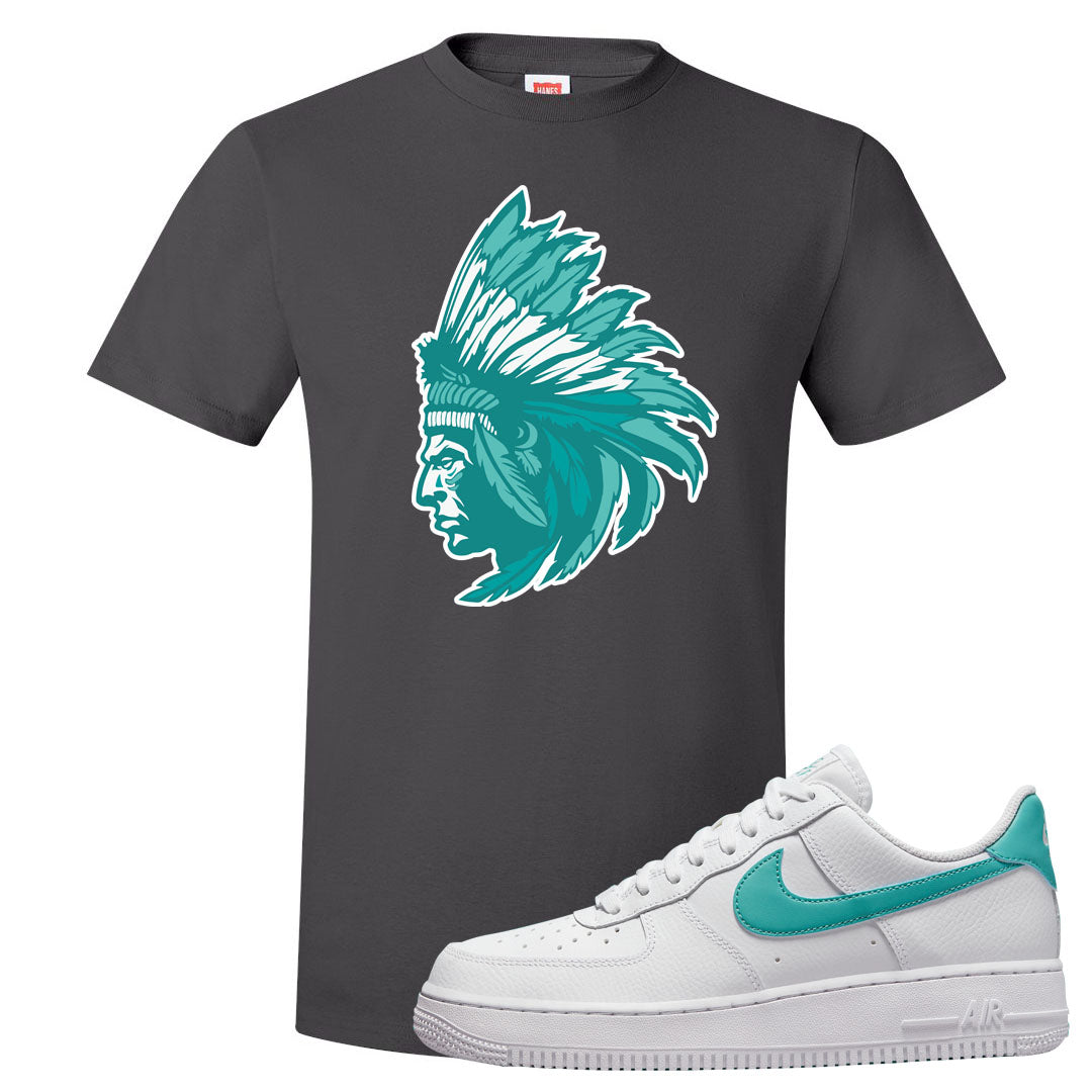 Washed Teal Low 1s T Shirt | Indian Chief, Smoke Grey