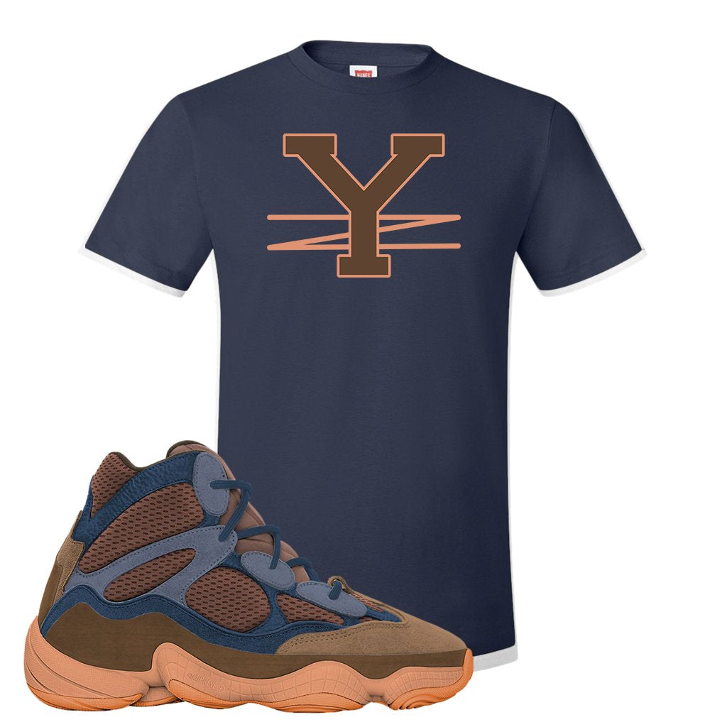 Yeezy 500 High Tactile T Shirt | YZ, Navy Blue