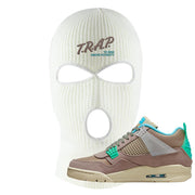 Taupe Haze 4s Ski Mask | Trap To Rise Above Poverty, White