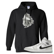 Light Smoke Grey Mid 1s Hoodie | Indian Chief, Black