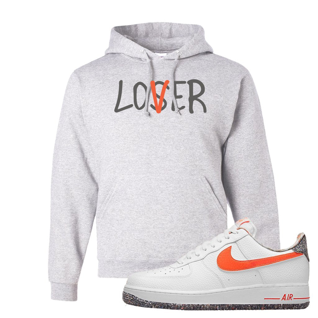 Air Force 1 Low Crimson Grind Rubber Hoodie | Lover, Ash