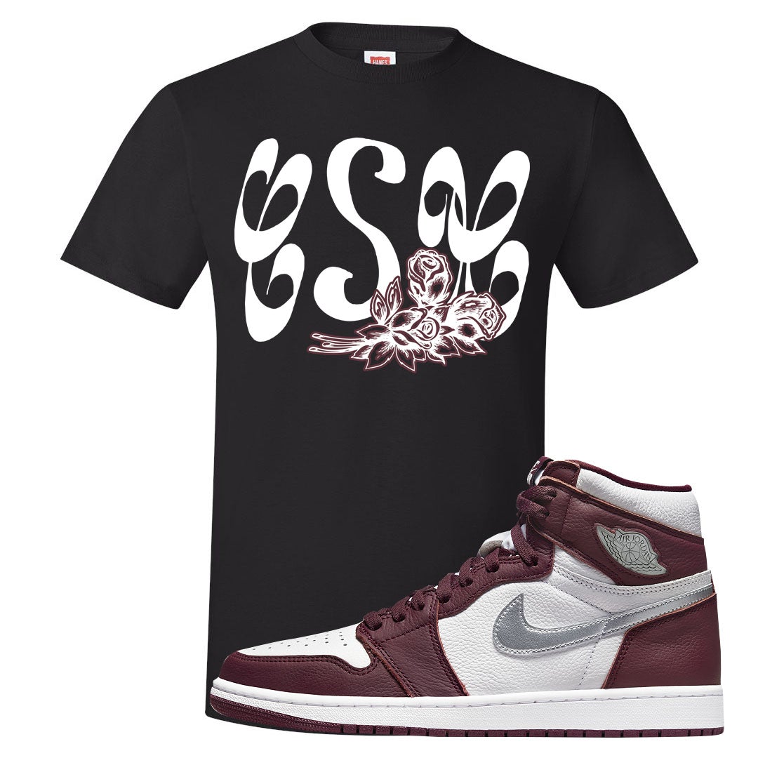 Bordeaux 1s T Shirt | Certified Sneakerhead, Black