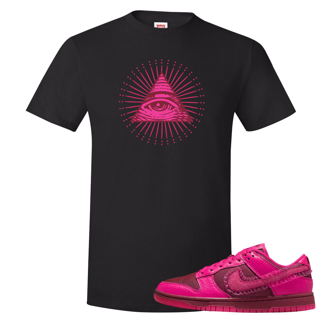 2022 Valentine's Day Low Dunks T Shirt | All Seeing Eye, Black