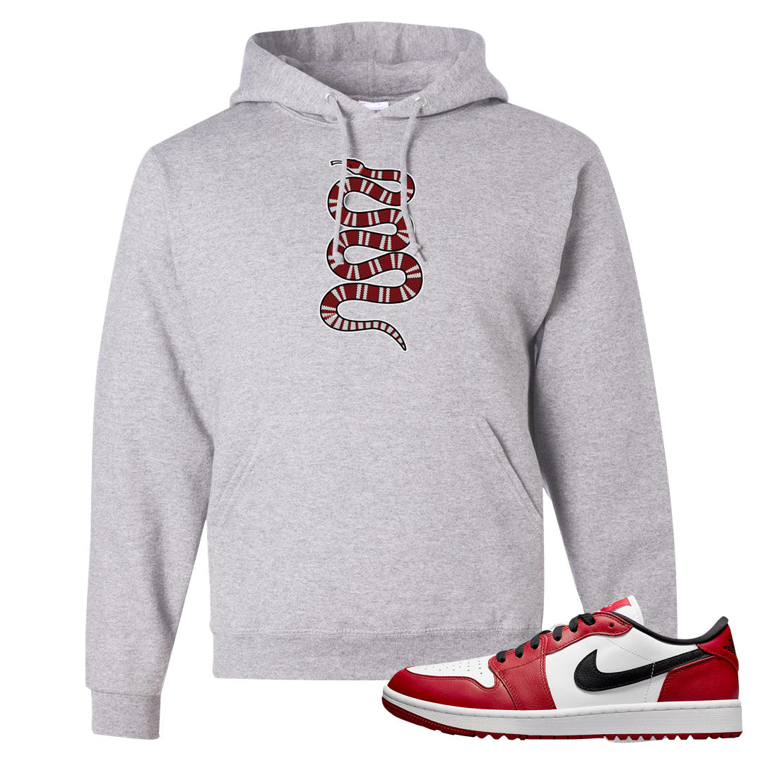 Chicago Golf Low 1s Hoodie | Coiled Snake, Ash