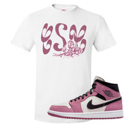 Berry Black White Mid 1s T Shirt | Certified Sneakerhead, White