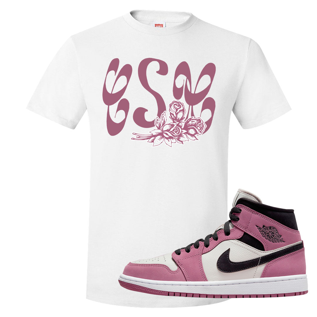 Berry Black White Mid 1s T Shirt | Certified Sneakerhead, White