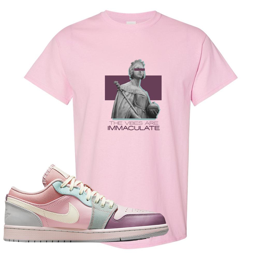 Air Jordan 1 Low Pastel T Shirt | The Vibes Are Immaculate, Light Pink