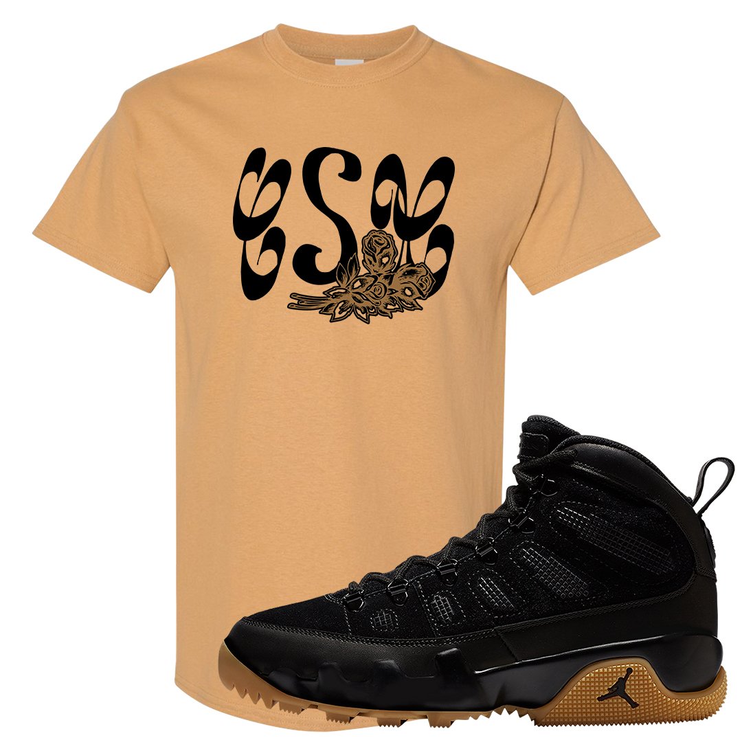 NRG Black Gum Boot 9s T Shirt | Certified Sneakerhead, Old Gold