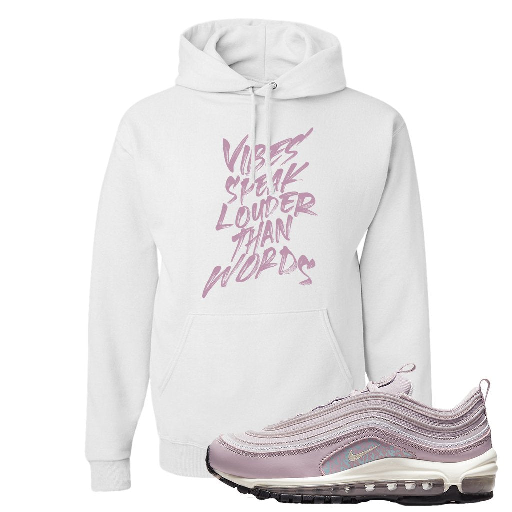Pastel Purple 97s Hoodie | Vibes Speak Louder Than Words, White