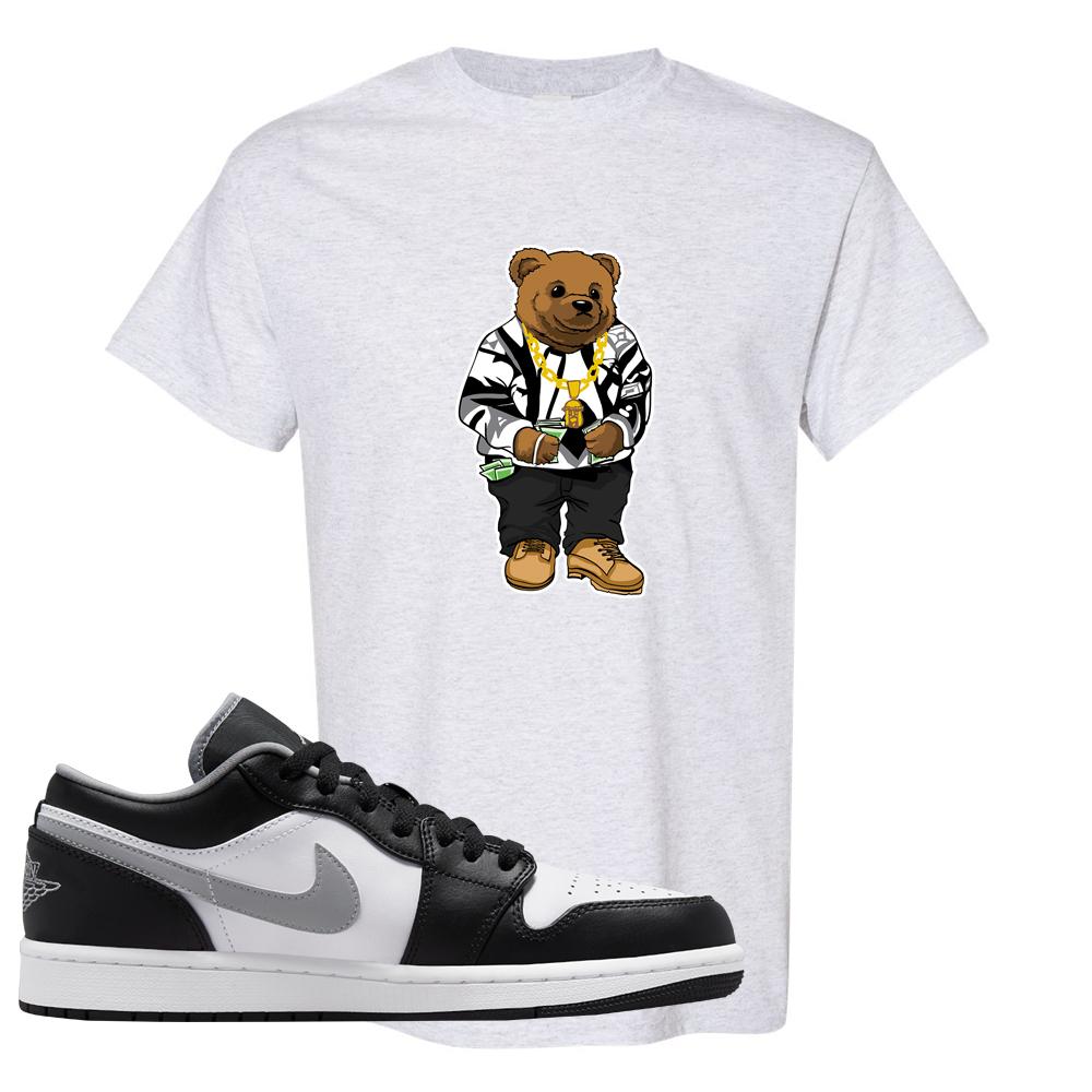 Air Jordan 1 Low Black Medium Grey T Shirt | Sweater Bear, Ash