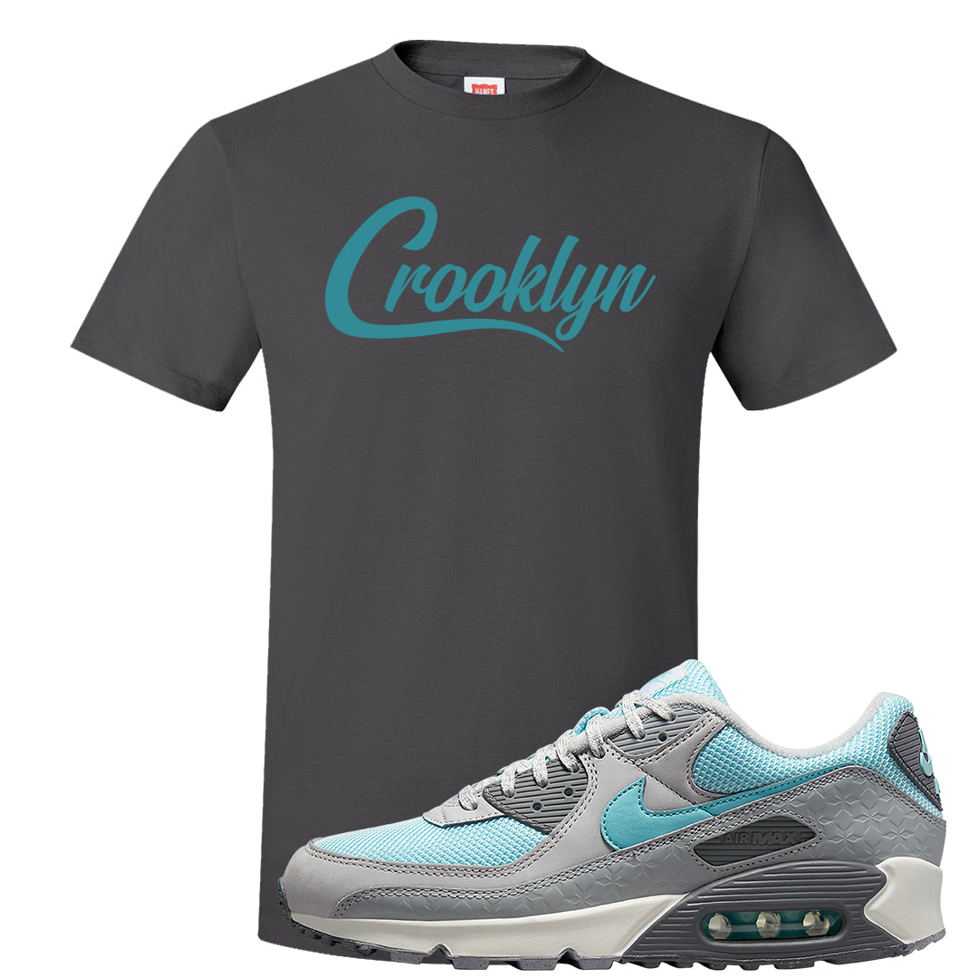 Snowflake 90s T Shirt | Crooklyn, Smoke Grey