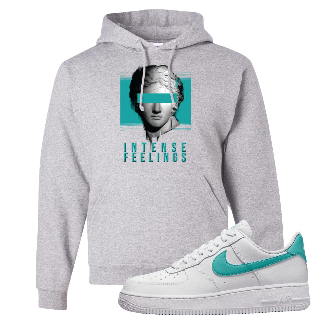 Washed Teal Low 1s Hoodie | Intense Feelings, Ash