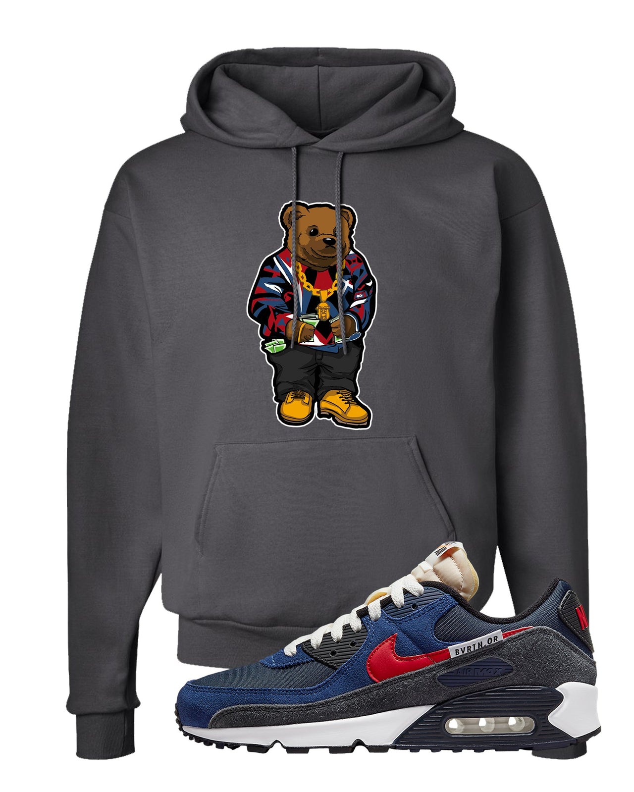 AMRC 90s Hoodie | Sweater Bear, Smoke Grey