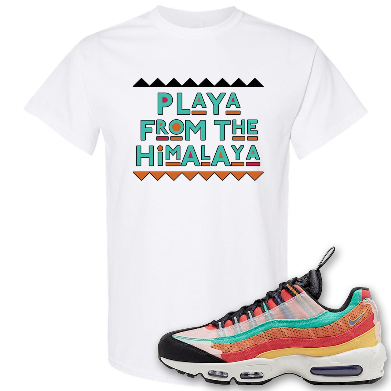 Air Max 95 Black History Month Sneaker White T Shirt | Tees to match Nike Air Max 95 Black History Month Shoes | Playa From The Himalaya