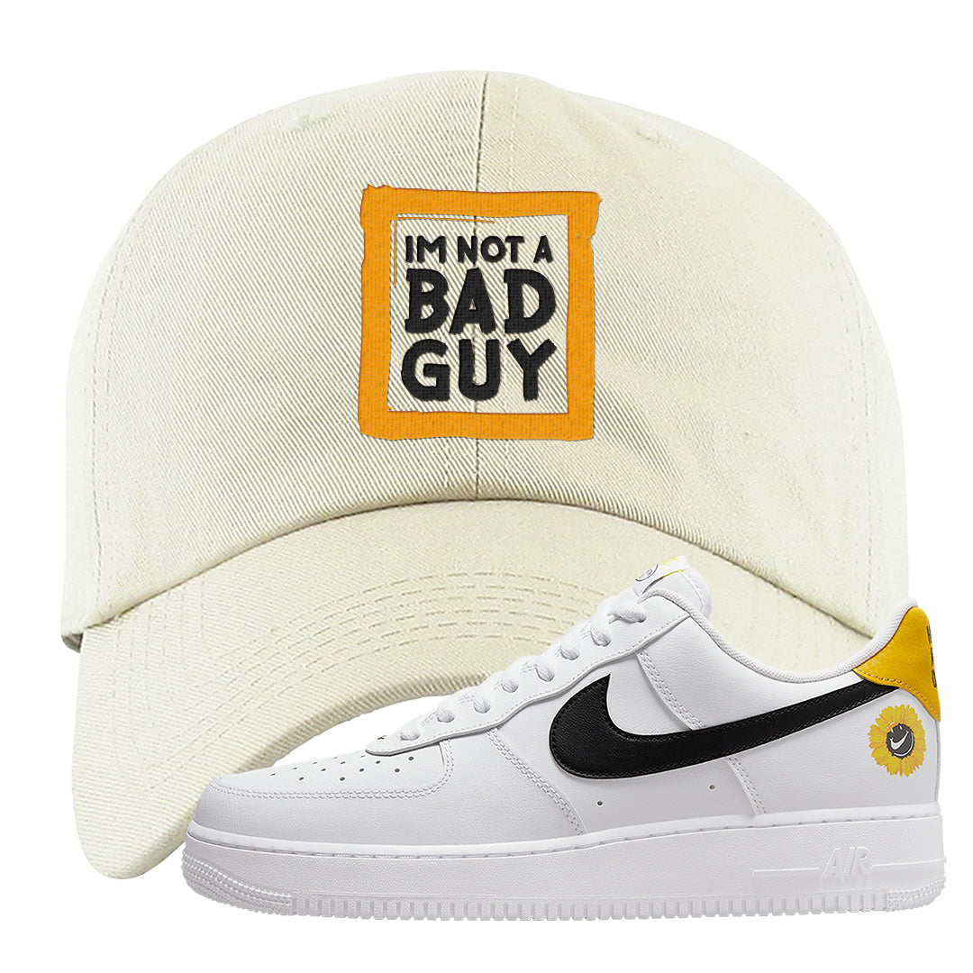 Have A Nice Day AF1s Dad Hat | I'm Not A Bad Guy, White