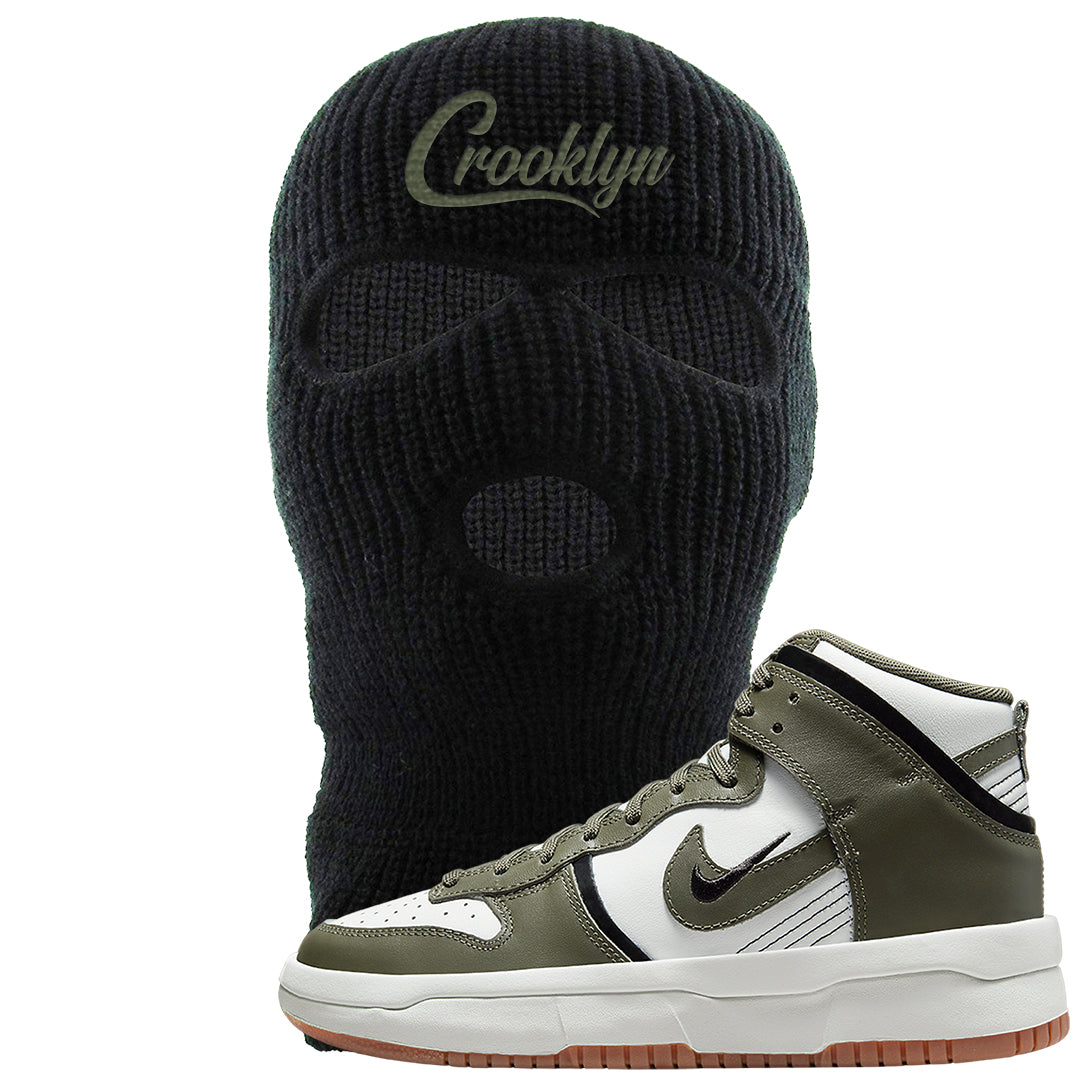 Cargo Khaki Rebel High Dunks Ski Mask | Crooklyn, Black