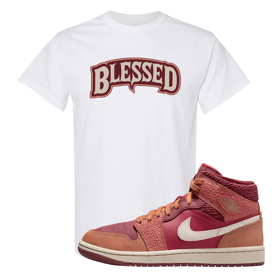 Africa Mid 1s T Shirt | Blessed Arch, White