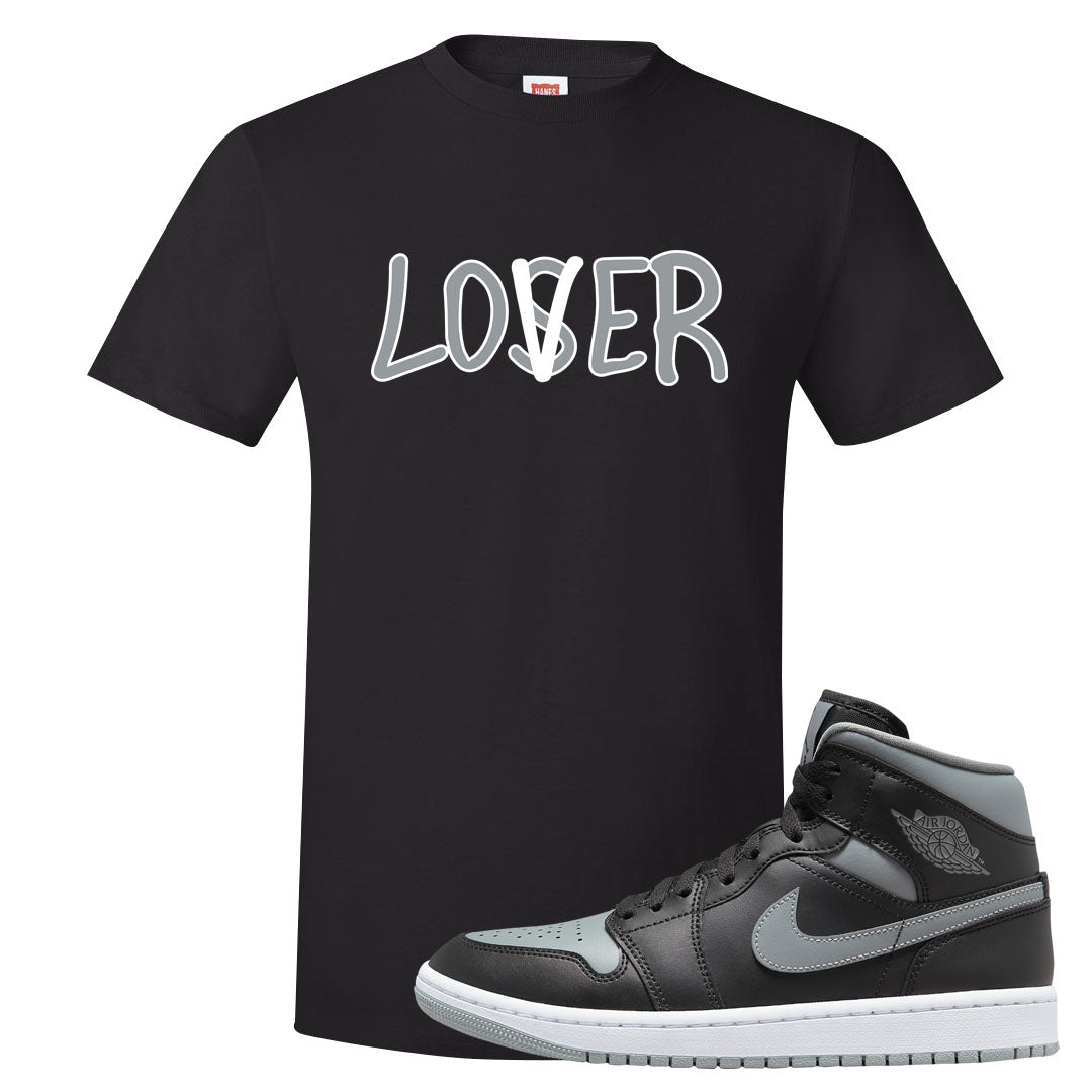 Alternate Shadow Mid 1s T Shirt | Lover, Black