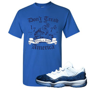 Snakeskin Low Blue 11s T Shirt | Don't Tread On Me Snake, Royal Blue