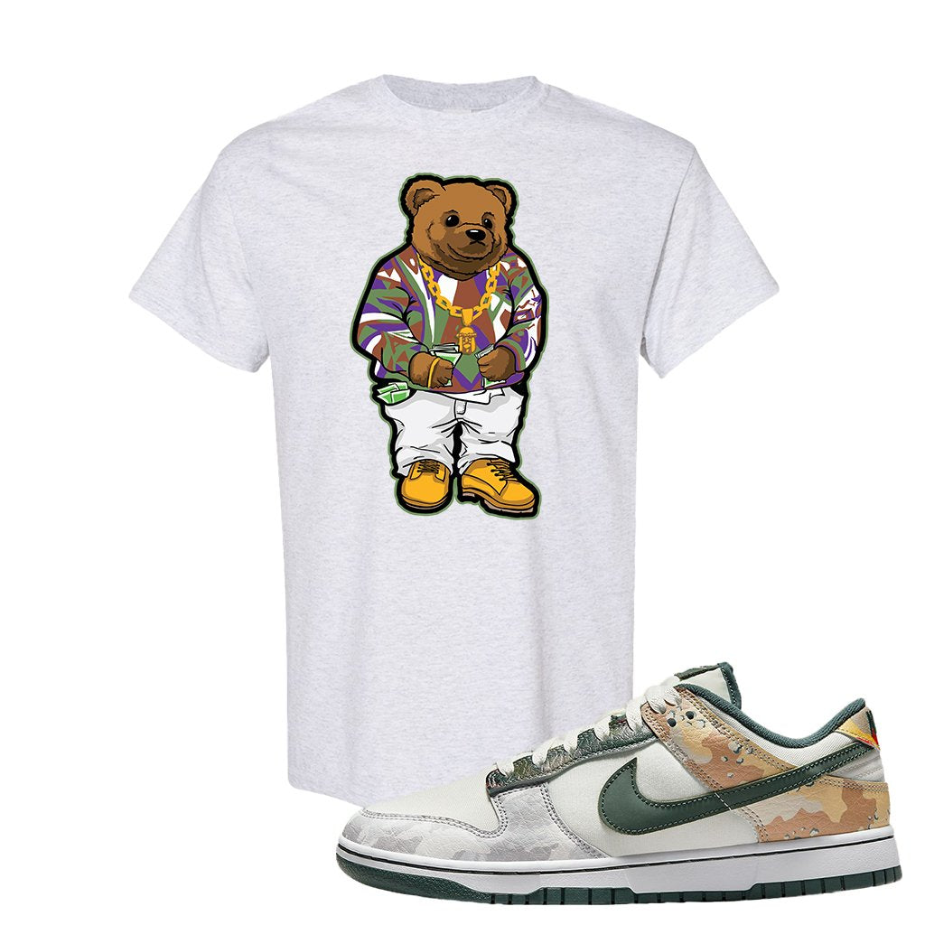 Camo Low Dunks T Shirt | Sweater Bear, Ash