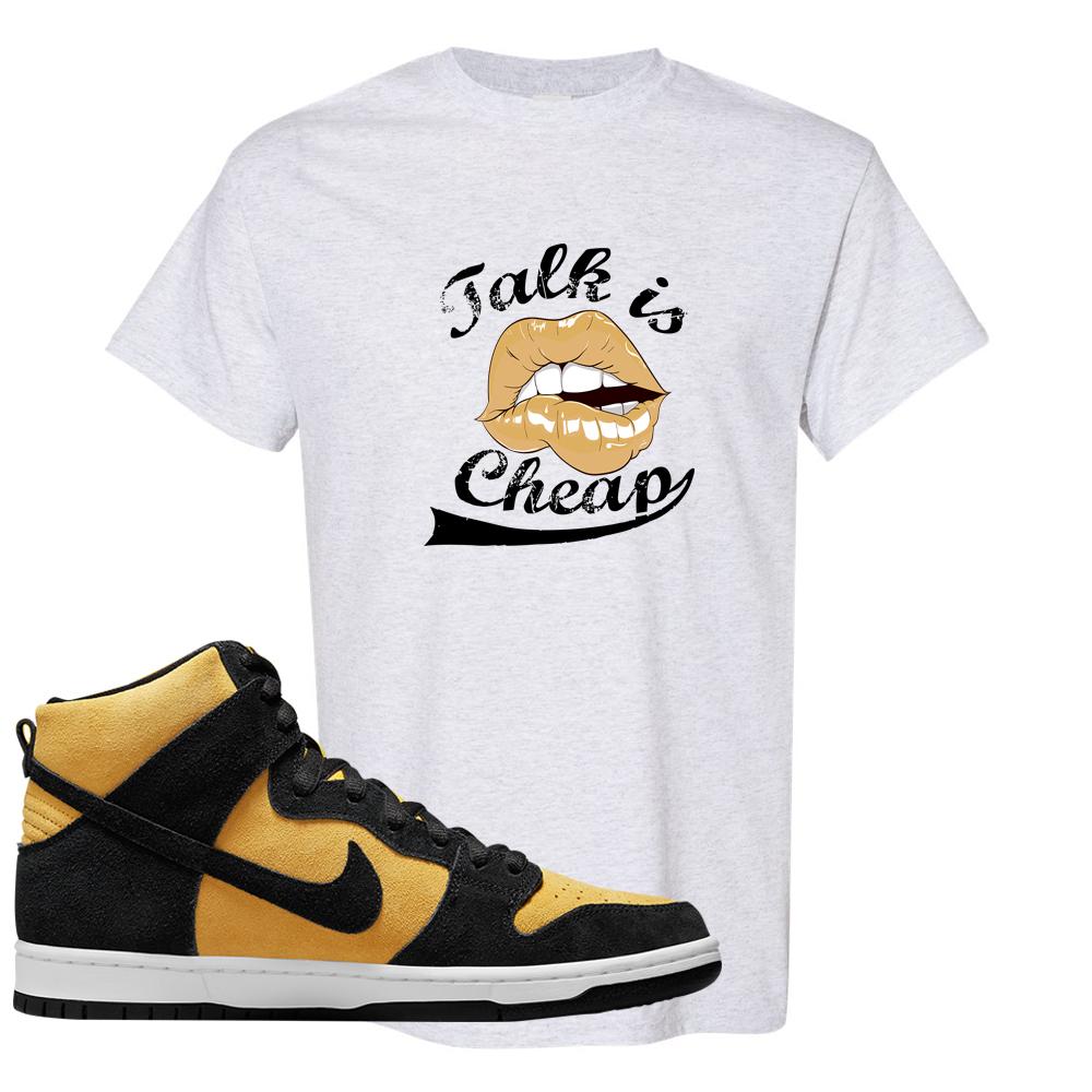 Reverse Goldenrod High Dunks T Shirt | Talk Is Cheap, Ash