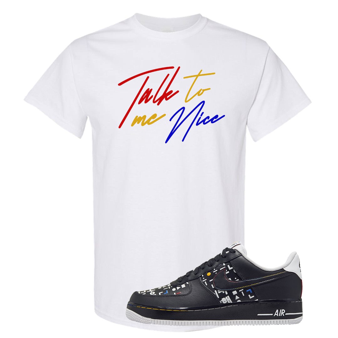 Hangul Day Low AF 1s T Shirt | Talk To Me Nice, White