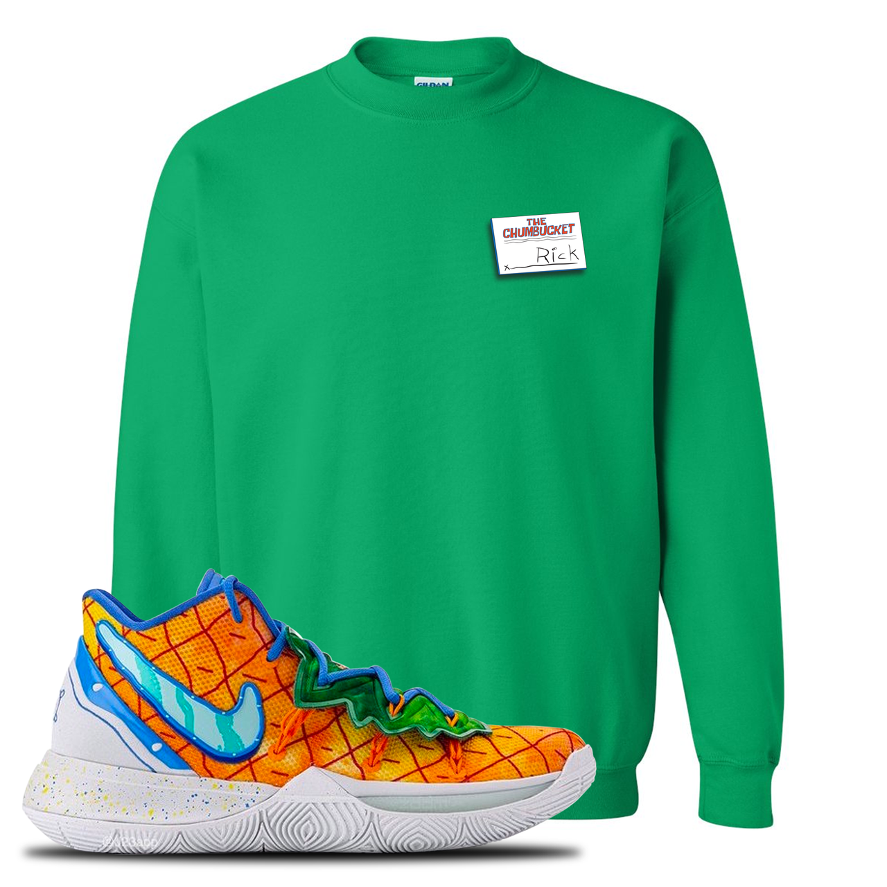 Kyrie 5 Pineapple House Rick Irish Green Sneaker Hook Up Crewneck Sweatshirt