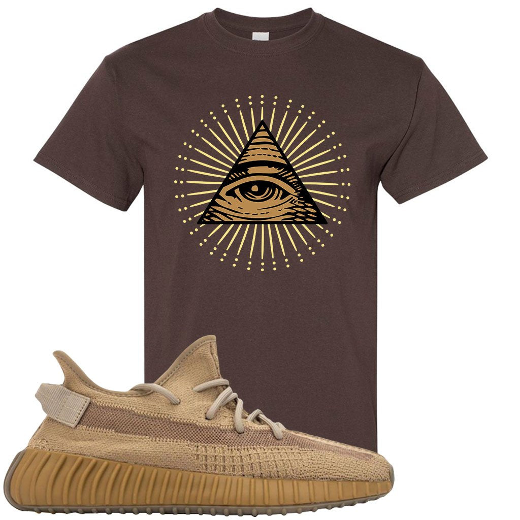 Earth v2 350s T-Shirt | All Seeing Eye, Dark Chocolate