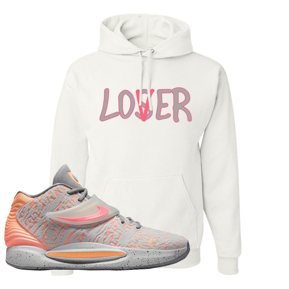 Sunset KD 14s Hoodie | Lover, White