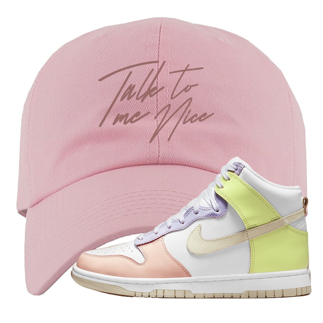 Cashmere High Dunks Dad Hat | Talk To Me Nice, Light Pink