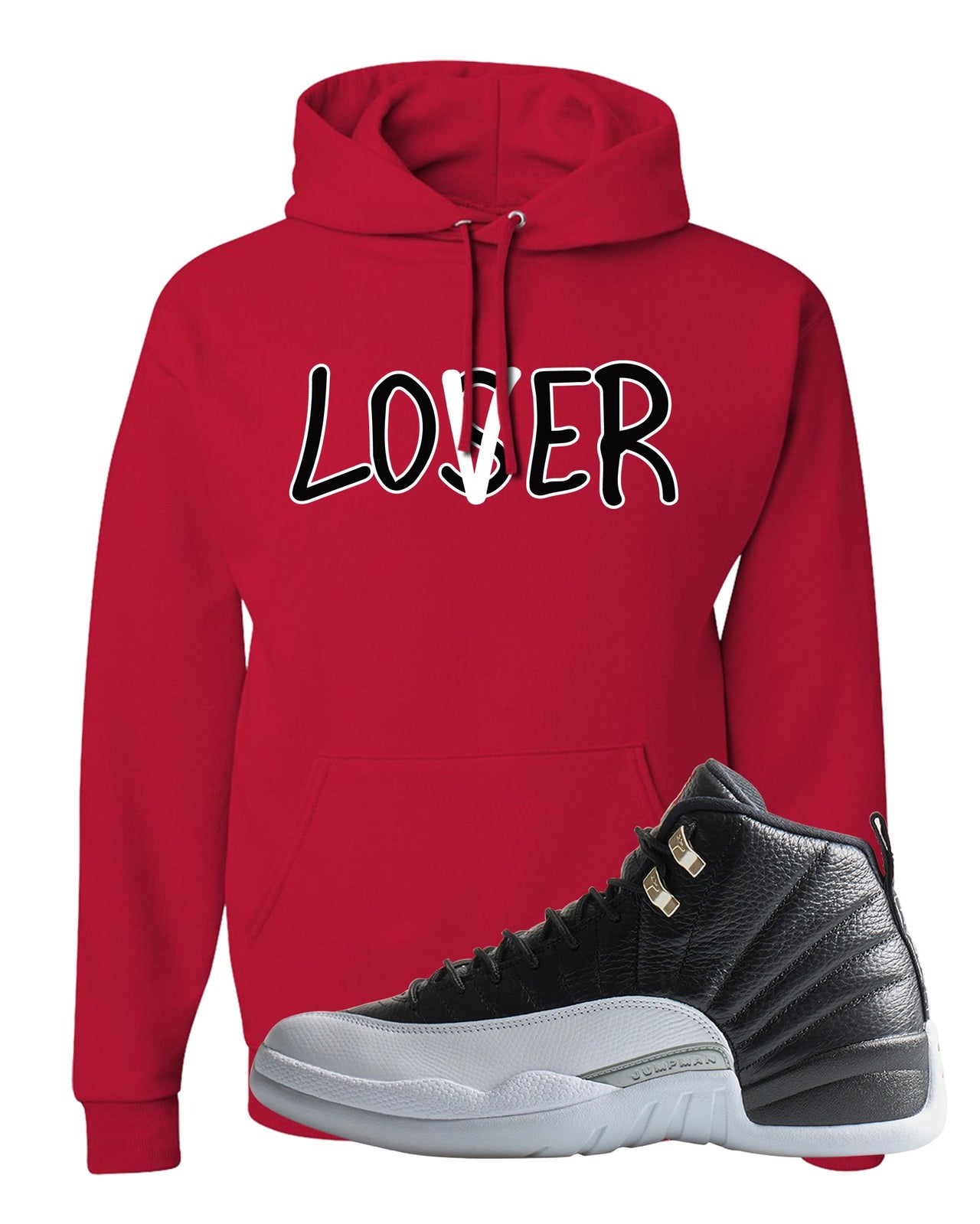 Playoff 12s Hoodie | Lover, Red