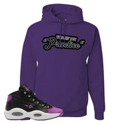 Eggplant Mid Questions Hoodie | Talkin Bout Practice, Deep Purple