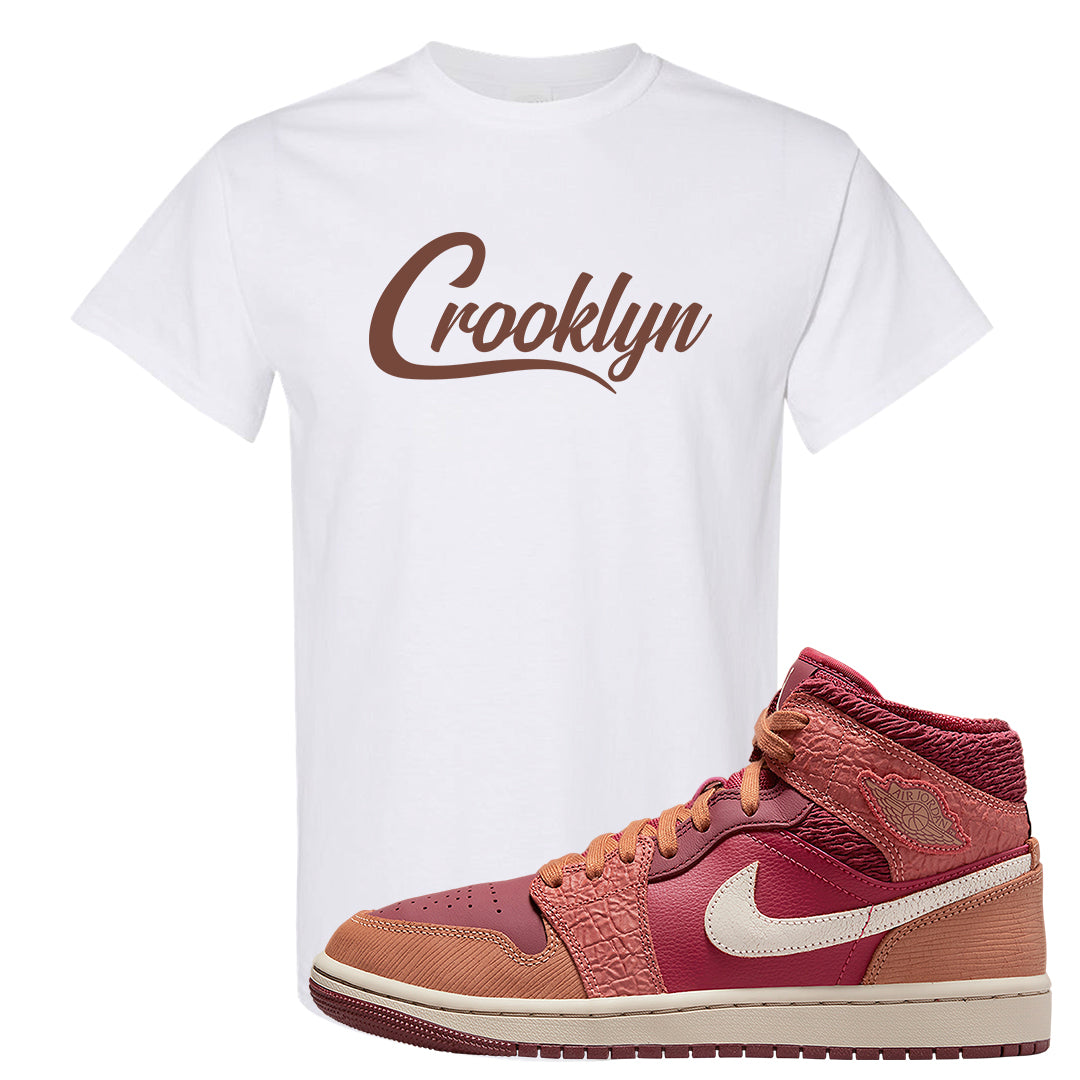 Africa Mid 1s T Shirt | Crooklyn, White