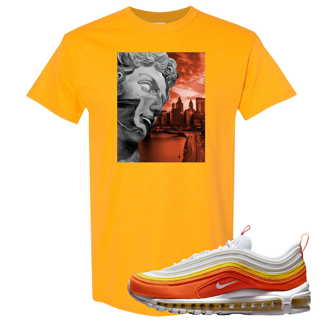 Club Orange Yellow 97s T Shirt | Miguel, Gold