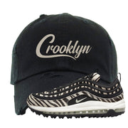 Zebra Golf 97s Distressed Dad Hat | Crooklyn, Black