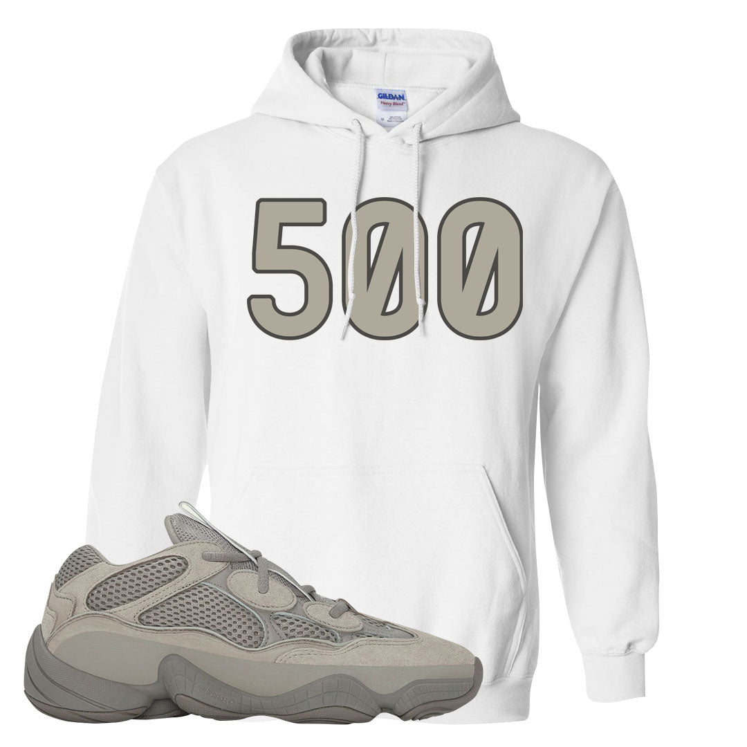 Ash Grey 500s Hoodie | 500, White