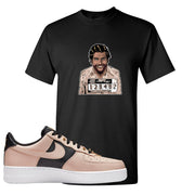 Air Force 1 Low Bling Tan Leather T Shirt | Escobar Illustration, Black