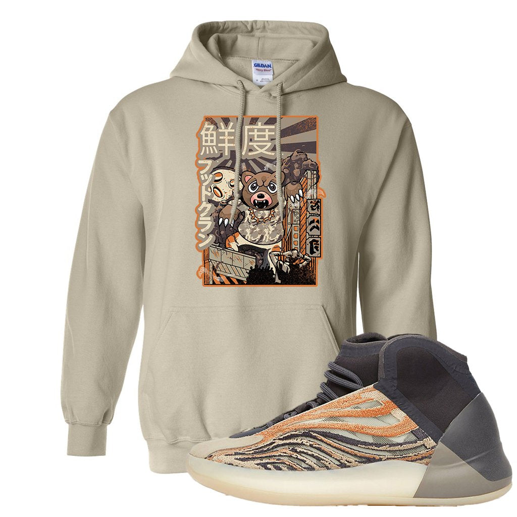 Yeezy Quantum Flash Orange Hoodie | Attack Of The Bear, Sand