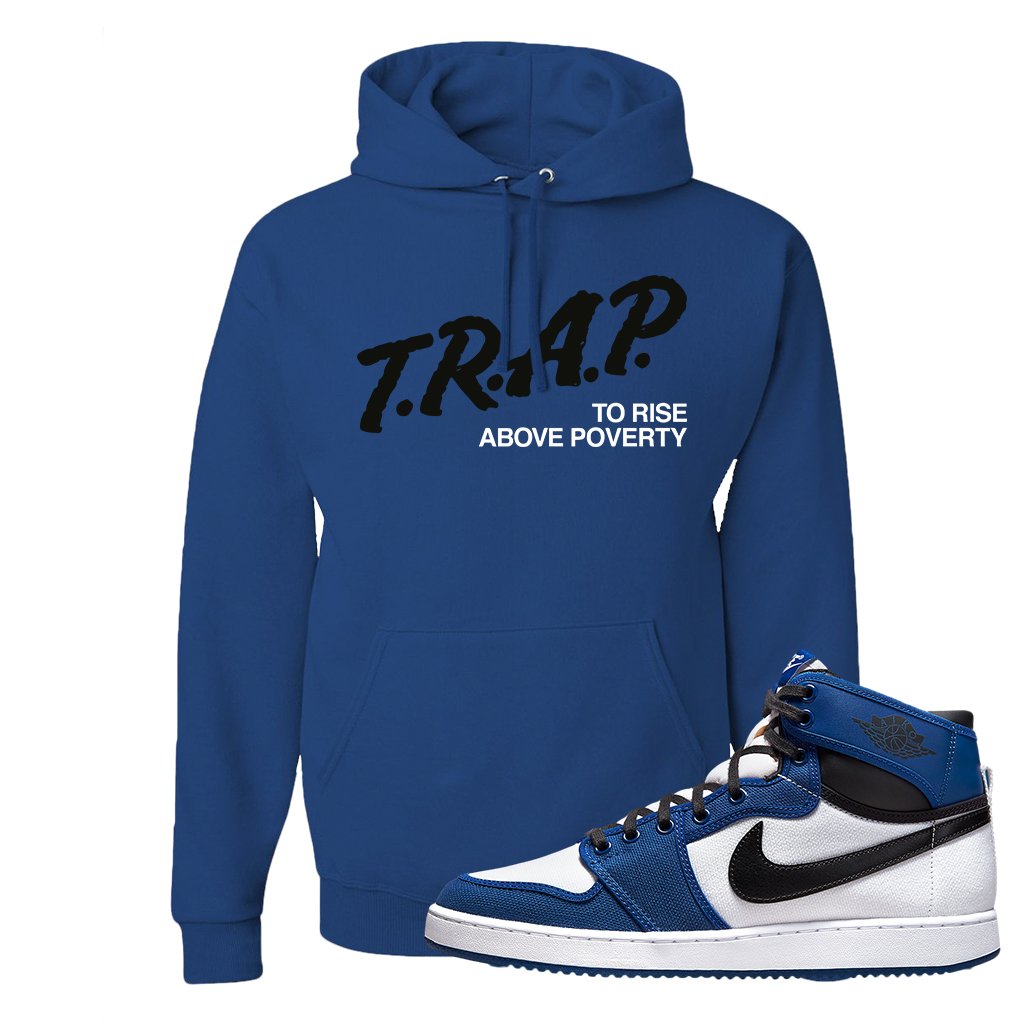 KO Storm Blue 1s Hoodie | Trap To Rise Above Poverty, Royal